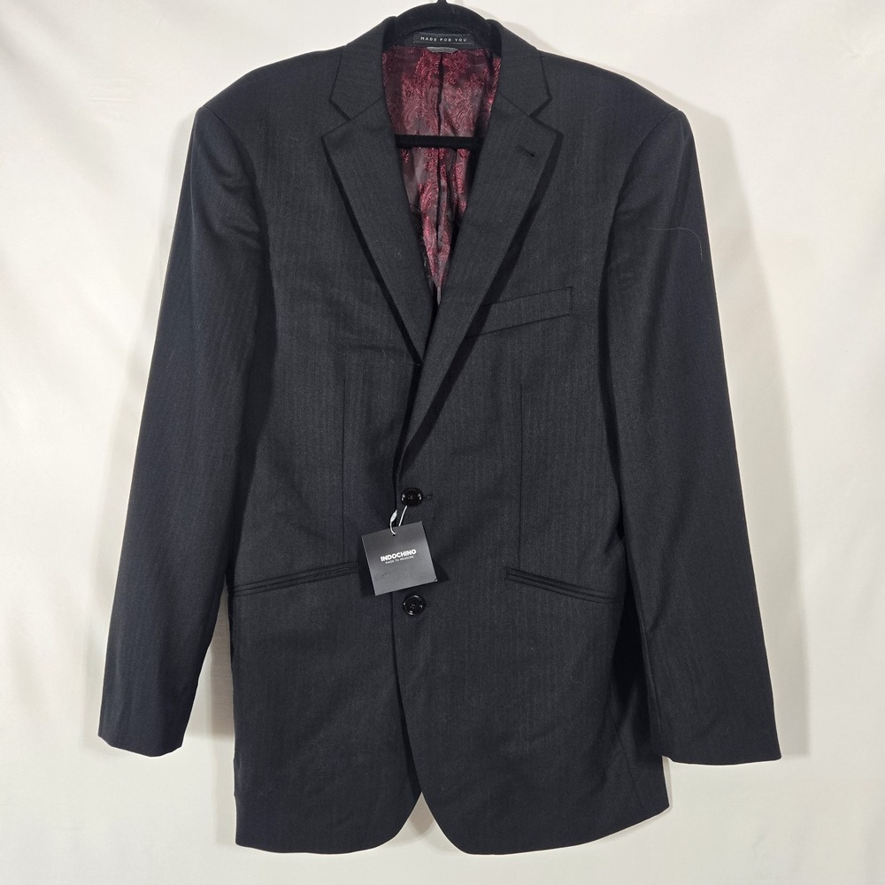 Indochino Charcoal Black Lined Blazer | NWT | Men's Size aprox 40 - 42